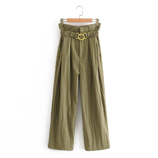 2020 summer women's new retro high waist buckle belt decorated with versatile drape casual loose trousers, Black;white
2020 summer women's new retro high waist buckle belt decorated with versatile drape casual loose trousers, Black;white