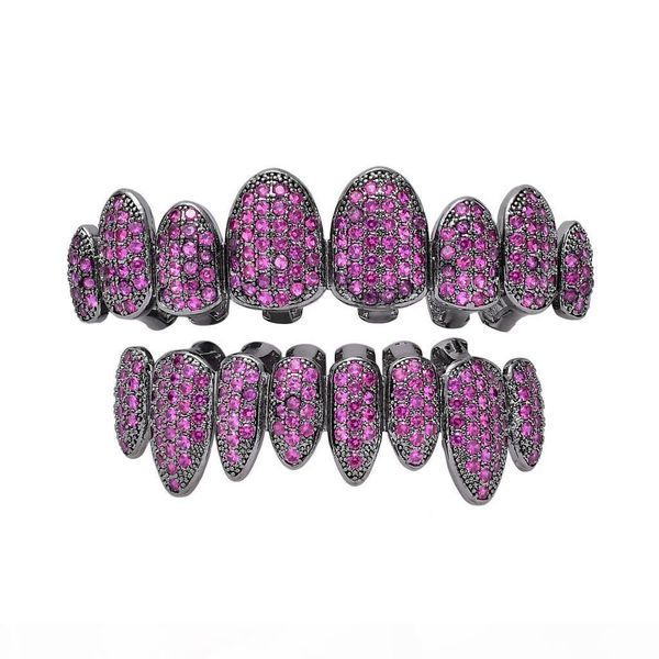 18k real gold teeth grillz caps iced out zircon 8 teeth & bottom vampire fangs dental grill set wholesale, Black
18k real gold teeth grillz caps iced out zircon 8 teeth & bottom vampire fangs dental grill set wholesale, Black
