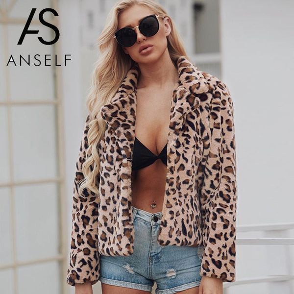 women faux fur jacket coat leopard print warm coat female fleece long sleeve notched lapel collar vintage furry overcoat outwear, Black
women faux fur jacket coat leopard print warm coat female fleece long sleeve notched lapel collar vintage furry overcoat outwear, Black