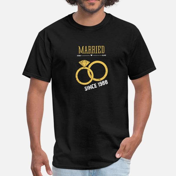 married since 1988 t shirt men knitted cotton o neck leisure loose authentic spring letters shirt, White;black
married since 1988 t shirt men knitted cotton o neck leisure loose authentic spring letters shirt, White;black