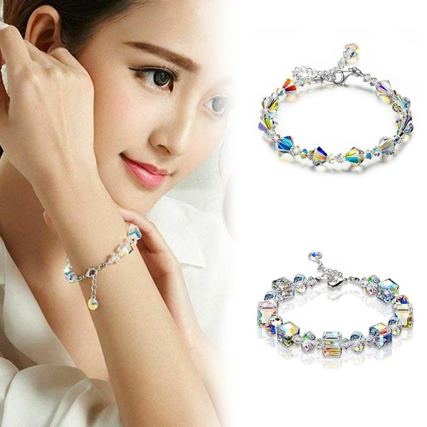 charm bracelets square crystal bracelet shine colorful women daily wrist jewelry d88, Golden;silver
charm bracelets square crystal bracelet shine colorful women daily wrist jewelry d88, Golden;silver