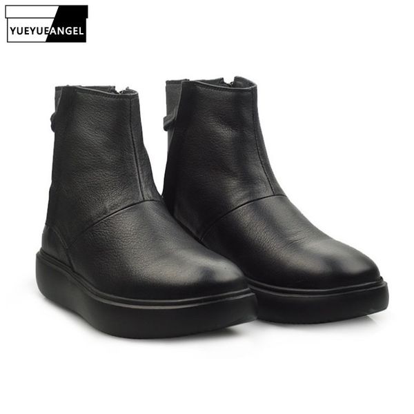 boots british winter platform men side zip round toe vintage harajuku genuine leather punk high shoes black 38-44
boots british winter platform men side zip round toe vintage harajuku genuine leather punk high shoes black 38-44