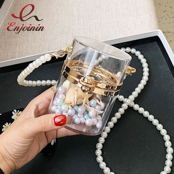 transparent cylindrical acrylic women purses and handbags shoulder bag girl's crossbody mini bag long pearl strap tote pouch
transparent cylindrical acrylic women purses and handbags shoulder bag girl's crossbody mini bag long pearl strap tote pouch