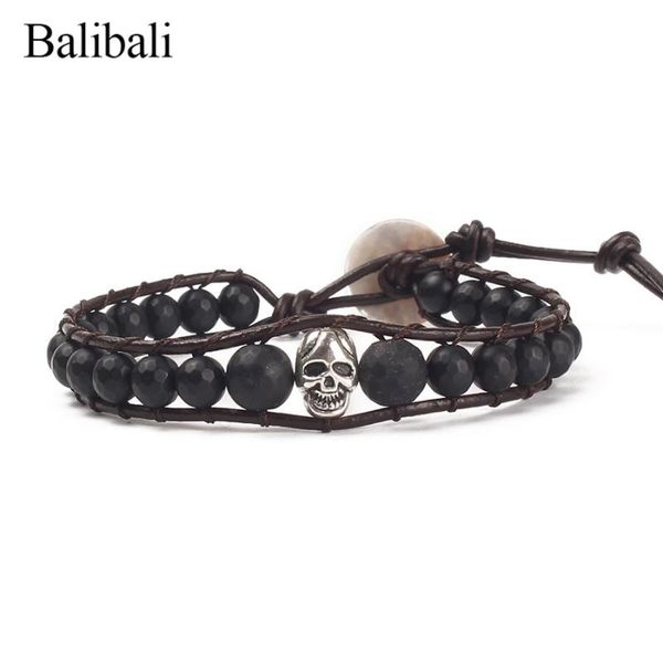 tennis balibali faceted stone bead bracelet smile skull charm men leather bracelets for women woven wax cord jewelry trendy accessory, Golden;silver
tennis balibali faceted stone bead bracelet smile skull charm men leather bracelets for women woven wax cord jewelry trendy accessory, Golden;silver