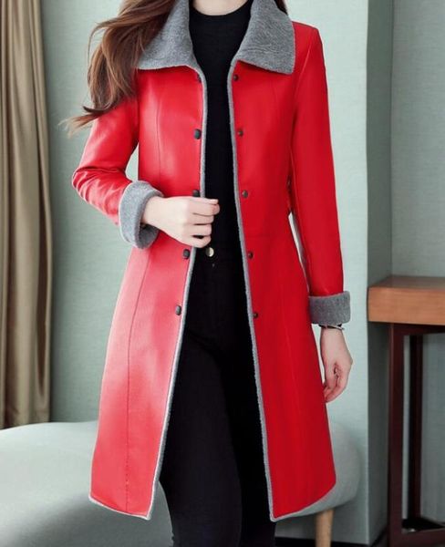 m--5xl 2020 spring/autumn women new fashion long section plus velvet thickening fur integrated lambskin pu jacket, Black
m--5xl 2020 spring/autumn women new fashion long section plus velvet thickening fur integrated lambskin pu jacket, Black
