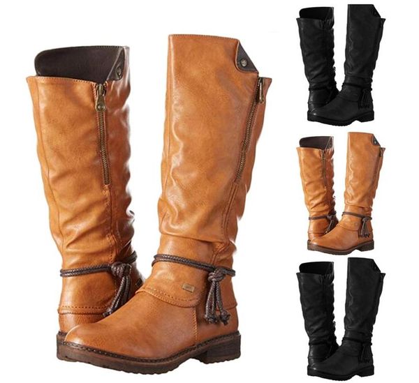 women's winter high boots women's ladies fashion cross tie zipper long boots booties casual shoes zapatos de mujer, Black
women's winter high boots women's ladies fashion cross tie zipper long boots booties casual shoes zapatos de mujer, Black