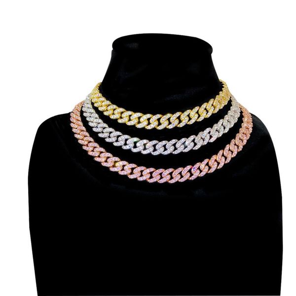 ear 12mm encryption micro pave iced cz cuban link necklaces chains gold luxury bling bling jewelry fashion hiphop t200824, Silver
ear 12mm encryption micro pave iced cz cuban link necklaces chains gold luxury bling bling jewelry fashion hiphop t200824, Silver