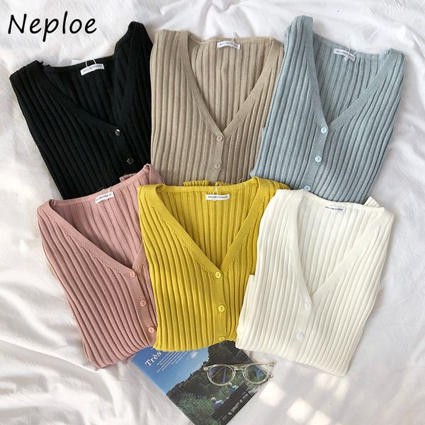 neploe knitted sweaters women spring 2020 solid fashion v neck single breasted cardigans casual soft slim fit female 1d215, White
neploe knitted sweaters women spring 2020 solid fashion v neck single breasted cardigans casual soft slim fit female 1d215, White