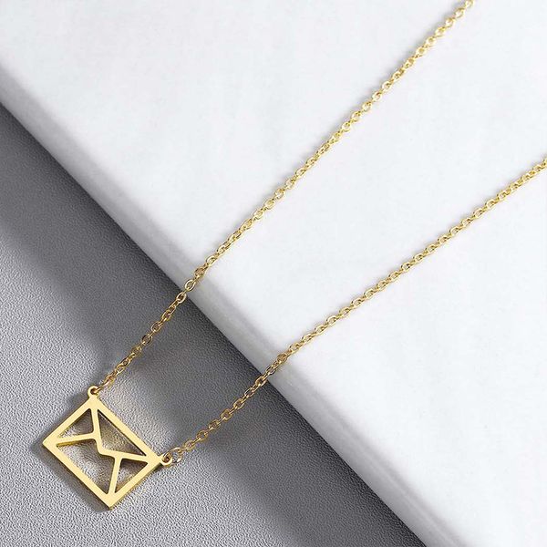 fashion jewelry on the neck steel color envelope necklaces women square pendants stainless steel simple gold chains necklaces, Silver
fashion jewelry on the neck steel color envelope necklaces women square pendants stainless steel simple gold chains necklaces, Silver