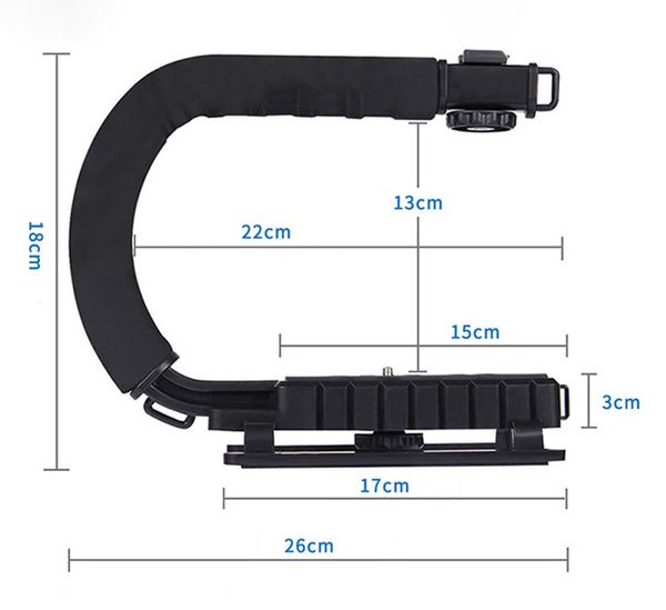 c shaped holder grip handheld stabilizer u-shaped flash bracket for dslr camera and light portable slr steadicam for gopro
c shaped holder grip handheld stabilizer u-shaped flash bracket for dslr camera and light portable slr steadicam for gopro