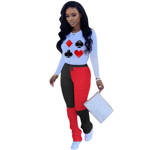 women stacked tracksuits poker spring autumn printed two pieces sets casual long sleeve o neck woman 2pcs suits, Gray
women stacked tracksuits poker spring autumn printed two pieces sets casual long sleeve o neck woman 2pcs suits, Gray
