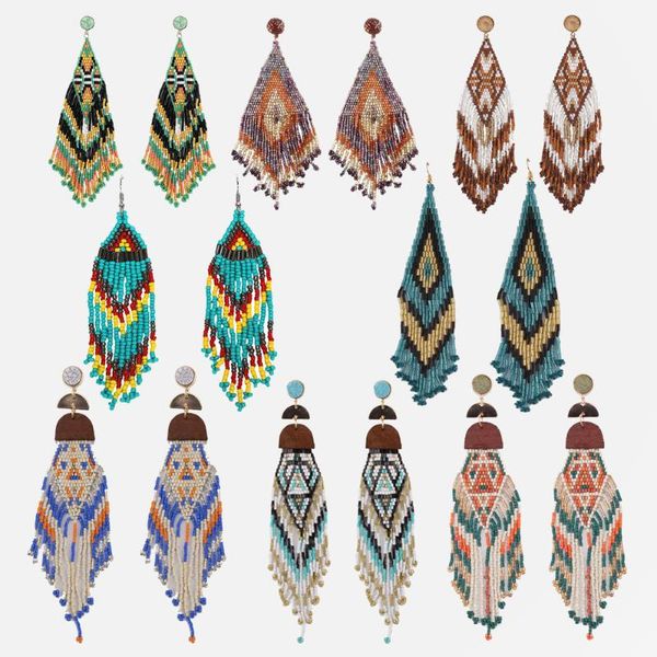miwens charm handmade long beads tassel drop earrings women summer beach trendy party statement earrings colorful beaded jewelry, Silver
miwens charm handmade long beads tassel drop earrings women summer beach trendy party statement earrings colorful beaded jewelry, Silver