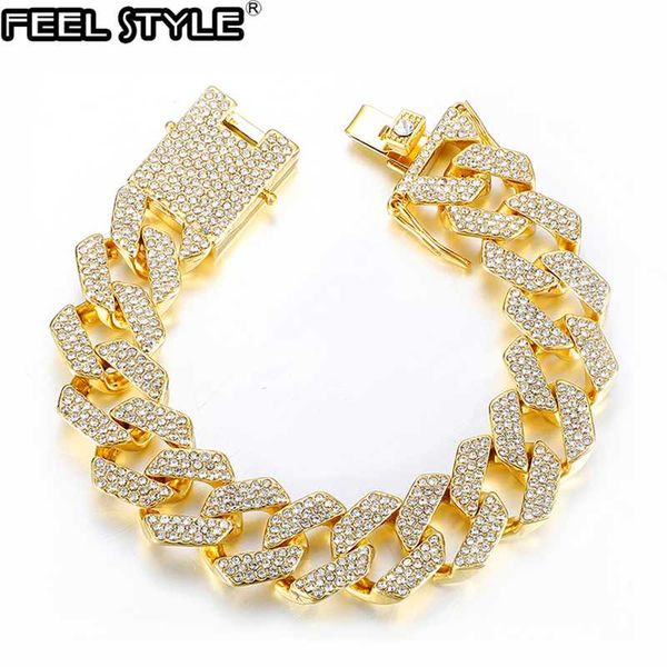 hip hop silver color 20mm bling + iced out alloy rhinestones prong cuban link chain bracelet for men jewelry, Black
hip hop silver color 20mm bling + iced out alloy rhinestones prong cuban link chain bracelet for men jewelry, Black