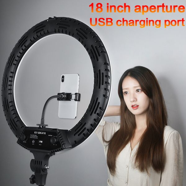 18 inch led ring light 3200-5600k 65w 416pcs pgraphy dimmable selfie ring lamp with 2m stand for videomakeup live broadcast
18 inch led ring light 3200-5600k 65w 416pcs pgraphy dimmable selfie ring lamp with 2m stand for videomakeup live broadcast