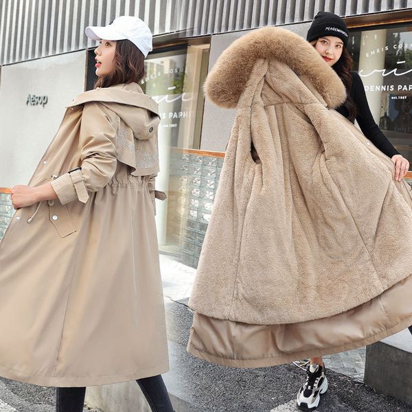 women's down & parkas women loose clothing outerwear s long style big hair collar embroidery school overcomes thickened coat 868, Black
women's down & parkas women loose clothing outerwear s long style big hair collar embroidery school overcomes thickened coat 868, Black