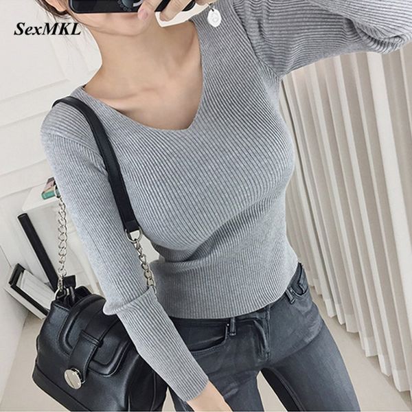autumn v neck sweater knitted fashion womens sweaters 2020 winter women pullovesr korean knitwear clothes pull femme, White;black
autumn v neck sweater knitted fashion womens sweaters 2020 winter women pullovesr korean knitwear clothes pull femme, White;black