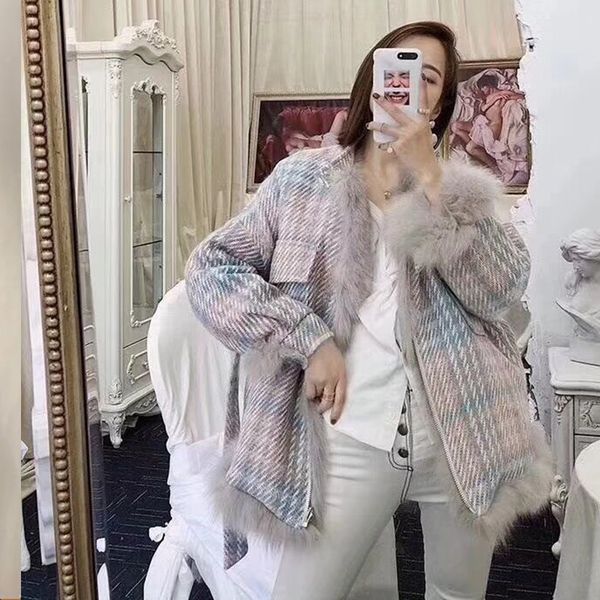 fashion women's thick warm coat fur lining wool blends coats checks parka outwear t28, Black
fashion women's thick warm coat fur lining wool blends coats checks parka outwear t28, Black