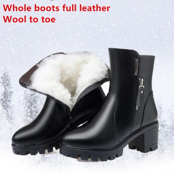 boots aq477 women ankle 2021 genuine leather winter warm thick heel snow botas mujer, Black
boots aq477 women ankle 2021 genuine leather winter warm thick heel snow botas mujer, Black