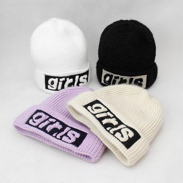 2020 cotton girls letter embroidery thicken knitted hat winter warm hat skullies cap beanie for girl and women 16, Blue;gray 
2020 cotton girls letter embroidery thicken knitted hat winter warm hat skullies cap beanie for girl and women 16, Blue;gray
