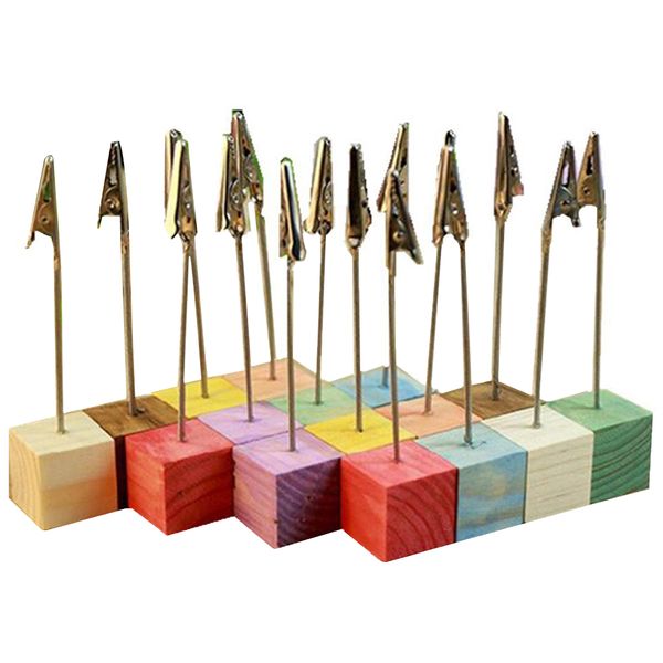16pcs gift paper home wedding table memo holder p clip clamp note card stand