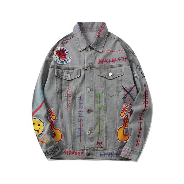 graffiti letter flame printed denim jacket wash vintage hip hop streetwear jeans jacket outwear fashion cowboy punk rock coat, Black;brown
graffiti letter flame printed denim jacket wash vintage hip hop streetwear jeans jacket outwear fashion cowboy punk rock coat, Black;brown
