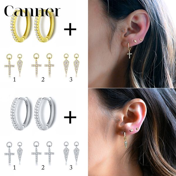 hoop & huggie 925 sterling silver earrings cz cross triangle geometric eardrop for women fine jewelry pendientes orecchini cerchio w5, Golden;silver
hoop & huggie 925 sterling silver earrings cz cross triangle geometric eardrop for women fine jewelry pendientes orecchini cerchio w5, Golden;silver