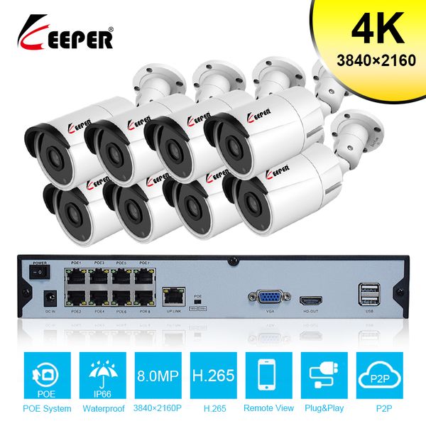 systems keeper 8ch 4k ultra hd poe network video security system 8mp h.265+ nvr with 8pcs weatherproof ip camera cctv kit
systems keeper 8ch 4k ultra hd poe network video security system 8mp h.265+ nvr with 8pcs weatherproof ip camera cctv kit