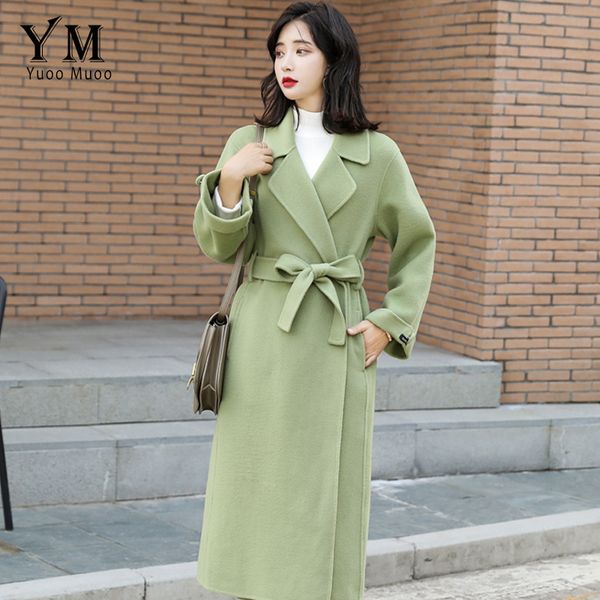 yuoomuoo fashion women streetwear wool coat winter 2020 new turn down collar elegant coat with belt long green woolen, Black
yuoomuoo fashion women streetwear wool coat winter 2020 new turn down collar elegant coat with belt long green woolen, Black