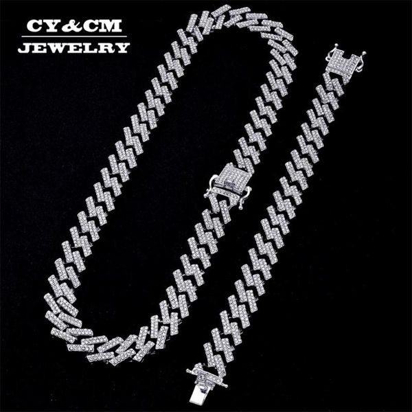 15mm miami prong cuban chain link silver color necklaces 2 row full iced out rhinestones bracelet set for mens hip hop chains
15mm miami prong cuban chain link silver color necklaces 2 row full iced out rhinestones bracelet set for mens hip hop chains