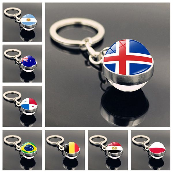 football flag time gem metal keychain russia world cup 32 double-sided glass ball keychain, Silver
football flag time gem metal keychain russia world cup 32 double-sided glass ball keychain, Silver