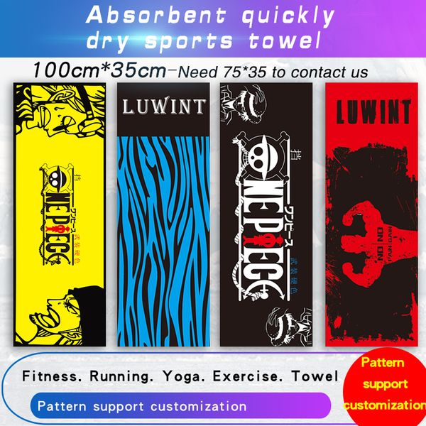wrist support design customized sports towel running swimming fitness men and women long, Black;red