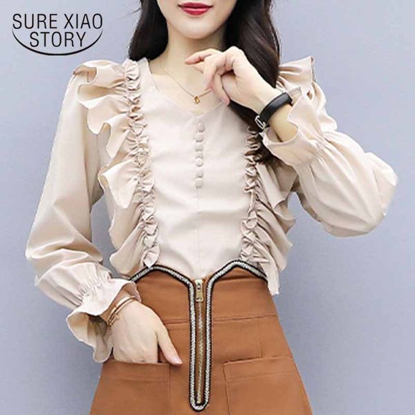 women's blouses & shirts vintage woman shirt autumn v-neck chiffon blouse women elegant ruffles office lady korean clothes blusas with, White
women's blouses & shirts vintage woman shirt autumn v-neck chiffon blouse women elegant ruffles office lady korean clothes blusas with, White