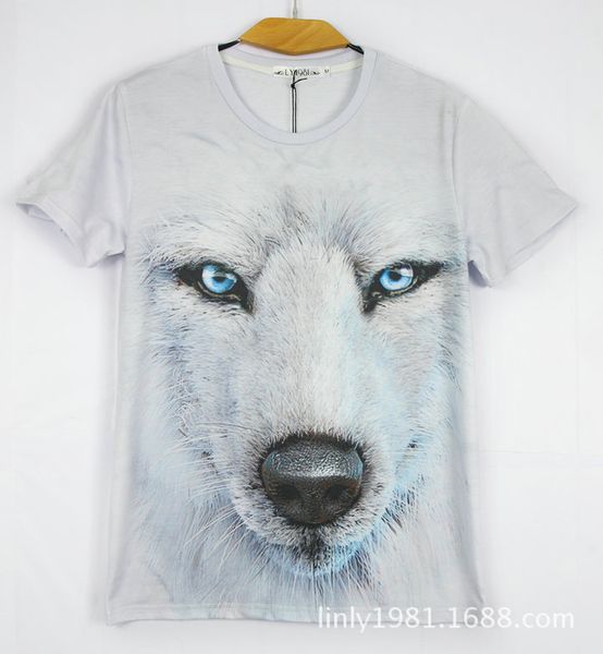 europe and america harajuku tee digital printing 3d animal white wolf short sleeve fashion creative t-shirt, White;black
europe and america harajuku tee digital printing 3d animal white wolf short sleeve fashion creative t-shirt, White;black