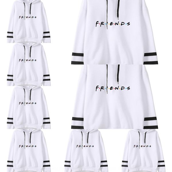 friday clothing 2019 new popular friends peripheral trend parallel bars hooded parallel bar sweater sweater sweater aso38, Black
