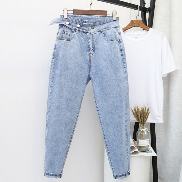 4xl 5xl summer plus size high waist harem jean casual big size strect nine jeans trouser women large size denim pant, Blue
4xl 5xl summer plus size high waist harem jean casual big size strect nine jeans trouser women large size denim pant, Blue