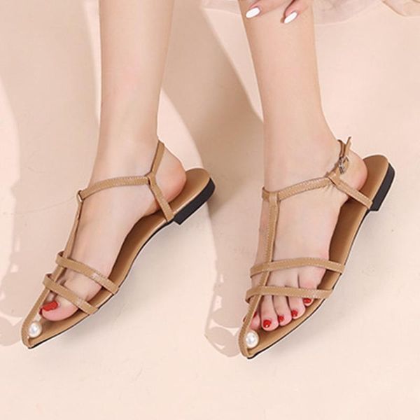 sagace 2020 open toe sandals summer flat sandals women simple pointed buckle studded roman beach shoes plus size casual slippers, Black
sagace 2020 open toe sandals summer flat sandals women simple pointed buckle studded roman beach shoes plus size casual slippers, Black