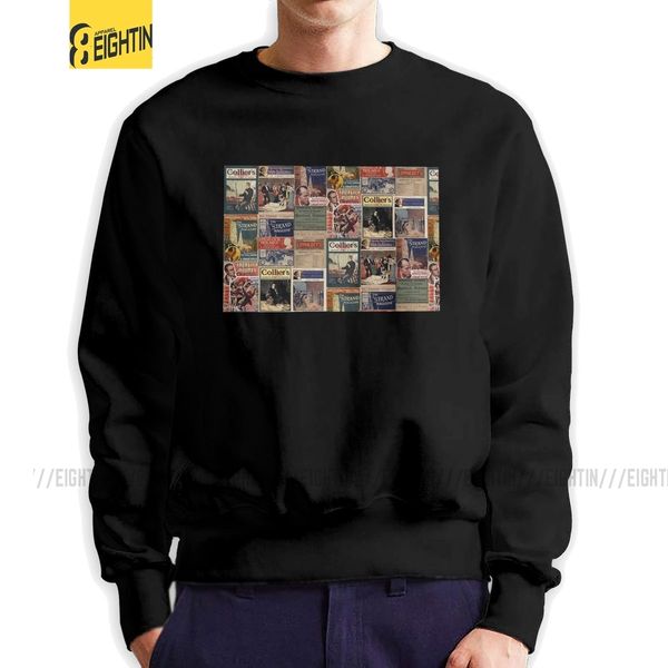 sherlock holmes vintage magazines men sweatshirt 100% organic cotton crew neck pullover warm comics detective hoodies apparel, Black
sherlock holmes vintage magazines men sweatshirt 100% organic cotton crew neck pullover warm comics detective hoodies apparel, Black
