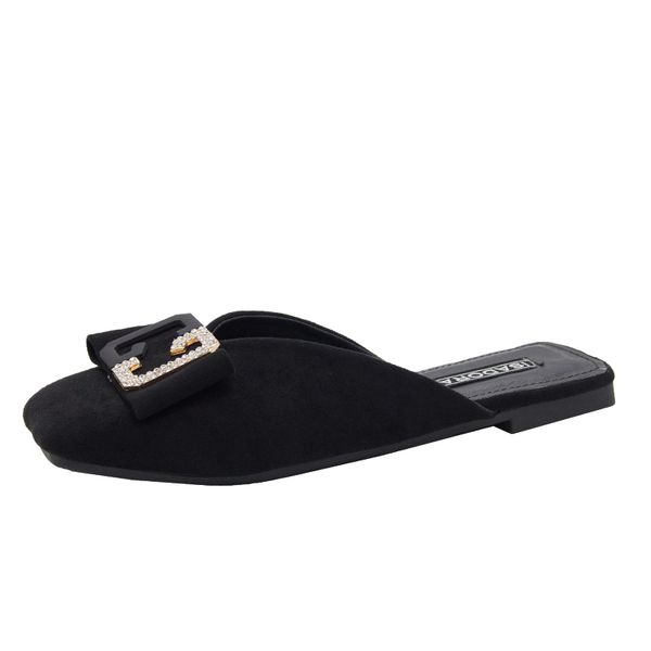 wholesale new style closed-toe slipper shoes crystal comfortable casual breathable loafers solid color soft liner slipper shoes, Black
wholesale new style closed-toe slipper shoes crystal comfortable casual breathable loafers solid color soft liner slipper shoes, Black