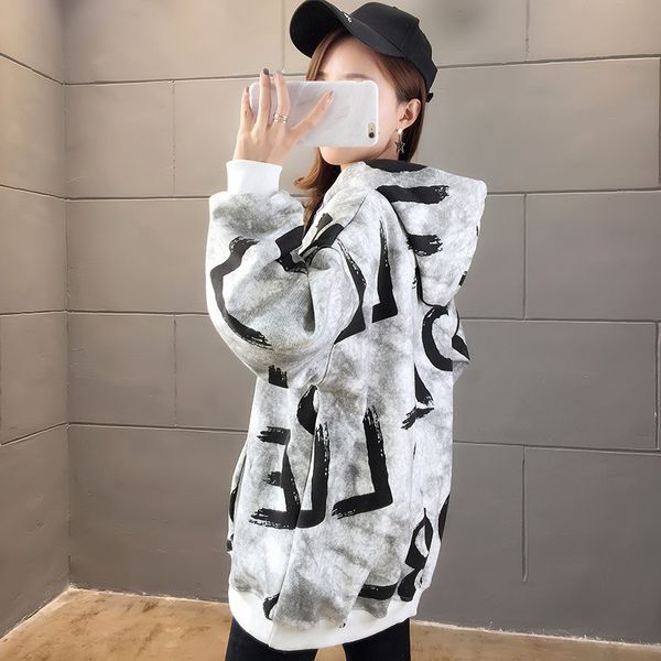 women's hoodies & sweatshirts winter clothes women casual plus velvet hooded sweatshirt letter print loose hoodie, Black
women's hoodies & sweatshirts winter clothes women casual plus velvet hooded sweatshirt letter print loose hoodie, Black
