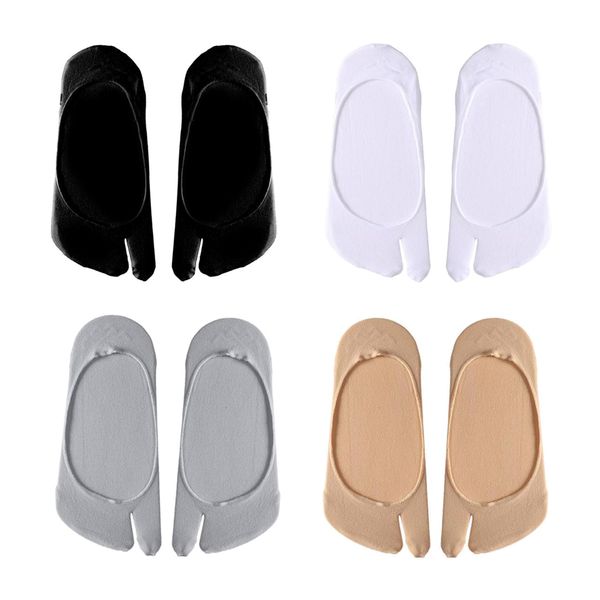 4pairs womens tabi flop socks non slip ultra low cut casual 2 toe socks, Black;white
4pairs womens tabi flop socks non slip ultra low cut casual 2 toe socks, Black;white