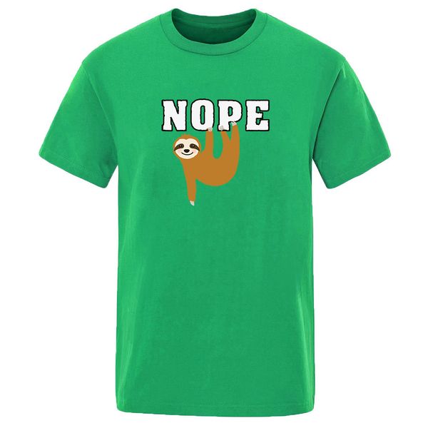 2020 mens solid color 100% cotton casual t-shirt funny fashion printed short sleeve harajuku cartoon cute sloth nope new man top
2020 mens solid color 100% cotton casual t-shirt funny fashion printed short sleeve harajuku cartoon cute sloth nope new man top