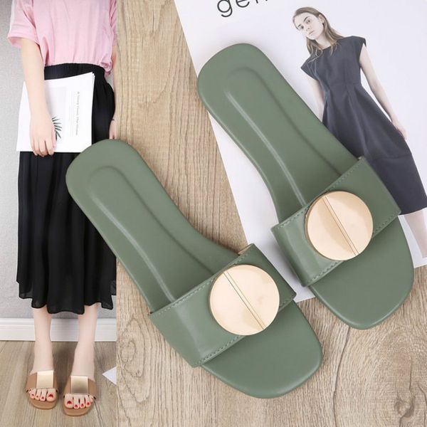 women's classic non-slide slippers 2020 summer round buckle open toe fashion all-match one-line slippers women outdoor shoes, Black
women's classic non-slide slippers 2020 summer round buckle open toe fashion all-match one-line slippers women outdoor shoes, Black