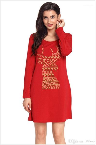 neck long sleeve deer print female clothing festival styel casual apparel womens autumn desinger christmas dresses crew, Black;gray
neck long sleeve deer print female clothing festival styel casual apparel womens autumn desinger christmas dresses crew, Black;gray