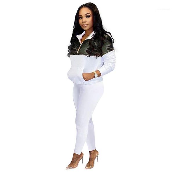 zipper neck long sleeve capris pants womens clothing women two piece outfits designer camouflage panelled tracksuit casual, Gray
zipper neck long sleeve capris pants womens clothing women two piece outfits designer camouflage panelled tracksuit casual, Gray