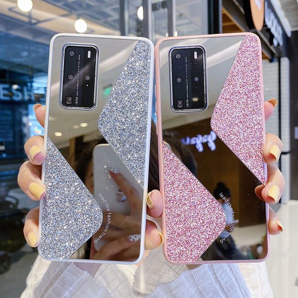 luxury glitter splice mirror phone case for huawei p40 pro p30 pro mate 30 pro soft acrylic phone back cover cases coque
luxury glitter splice mirror phone case for huawei p40 pro p30 pro mate 30 pro soft acrylic phone back cover cases coque