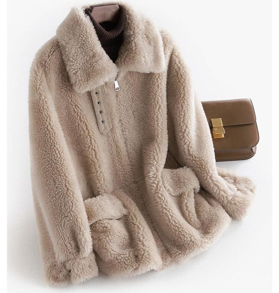 women's wool & blends women fur coat autumn winter vintage casual woolen outerwear female arrival, Black
women's wool & blends women fur coat autumn winter vintage casual woolen outerwear female arrival, Black