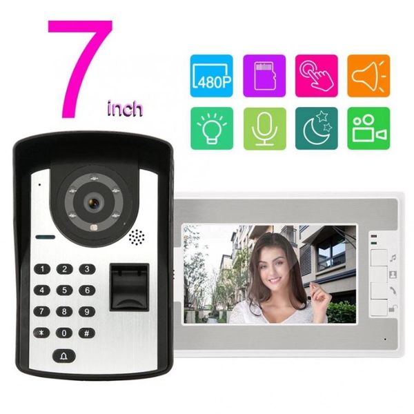 doorbells 7in rfid password video door phone wired intercom doorbell kit with no lock 812fd11
doorbells 7in rfid password video door phone wired intercom doorbell kit with no lock 812fd11