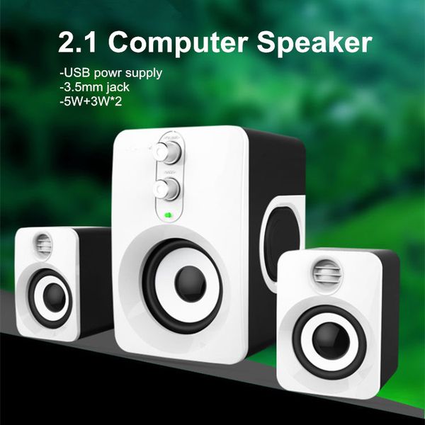 2.1 subwoofer speaker system multimedia computer lap speaker with 11w of power great for music, movies, gaming
2.1 subwoofer speaker system multimedia computer lap speaker with 11w of power great for music, movies, gaming