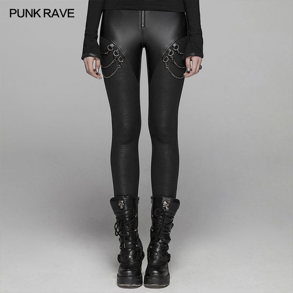 women's pants & capris punk rave gothic faux leather skinny leggings with metal chains fashion stitching knitted pu trousers women, Black;white
women's pants & capris punk rave gothic faux leather skinny leggings with metal chains fashion stitching knitted pu trousers women, Black;white