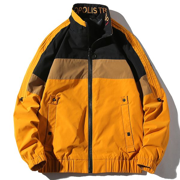 men's multi - color mosaic stand collar fashion simple casual matching color jacket coat, Black;brown
men's multi - color mosaic stand collar fashion simple casual matching color jacket coat, Black;brown